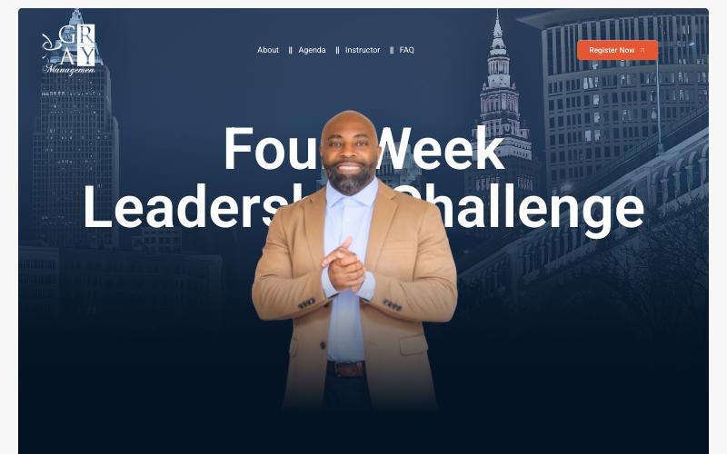 Four-Week Leadership Challenge landing page
