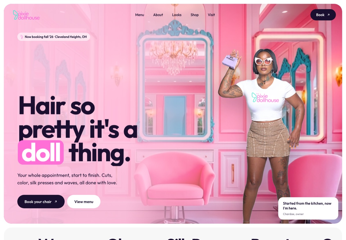 The Pixie Dollhouse website: hair so pretty it's a doll thing