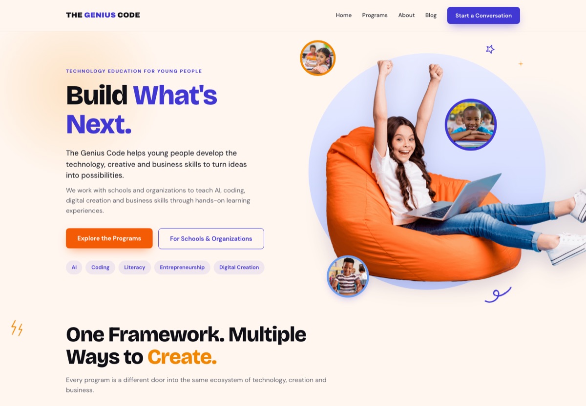 The Genius Code website: build what's next